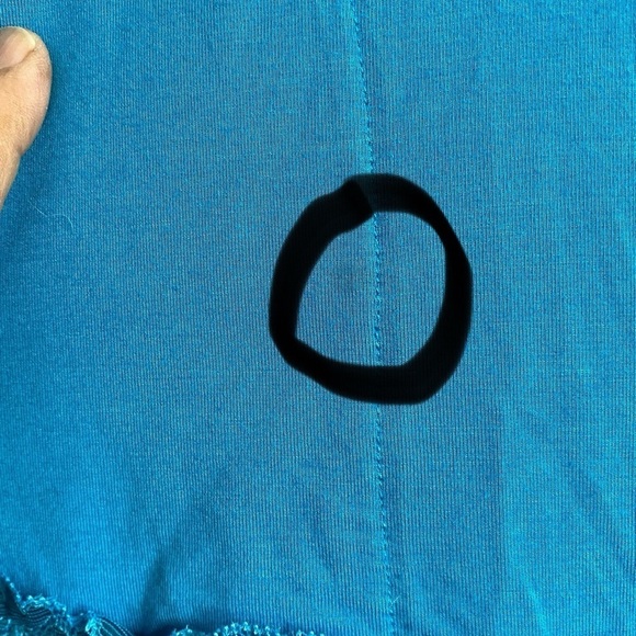 LOGO by Lori Goldstein Rayon 3/4 Sleeves Top Lace Hem Side Pockets Size: Small - Picture 8 of 11